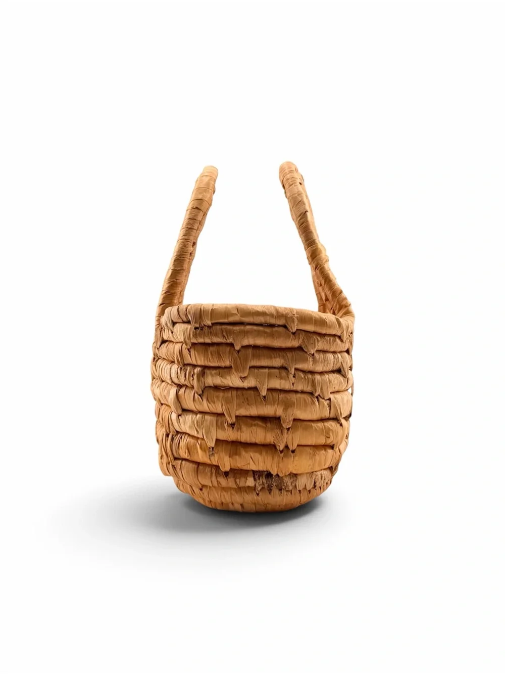 Hand Woven Native American Primitive Tribal Birch Bark Basket Museum Quality
